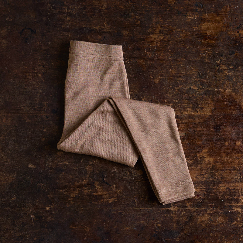 Finch Baby & Kids Leggings - Merino Wool & Silk - Warm Driftwood