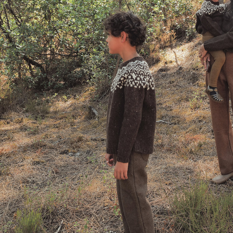 Isle Baby & Kids Sweater - Donegal Wool - Umber