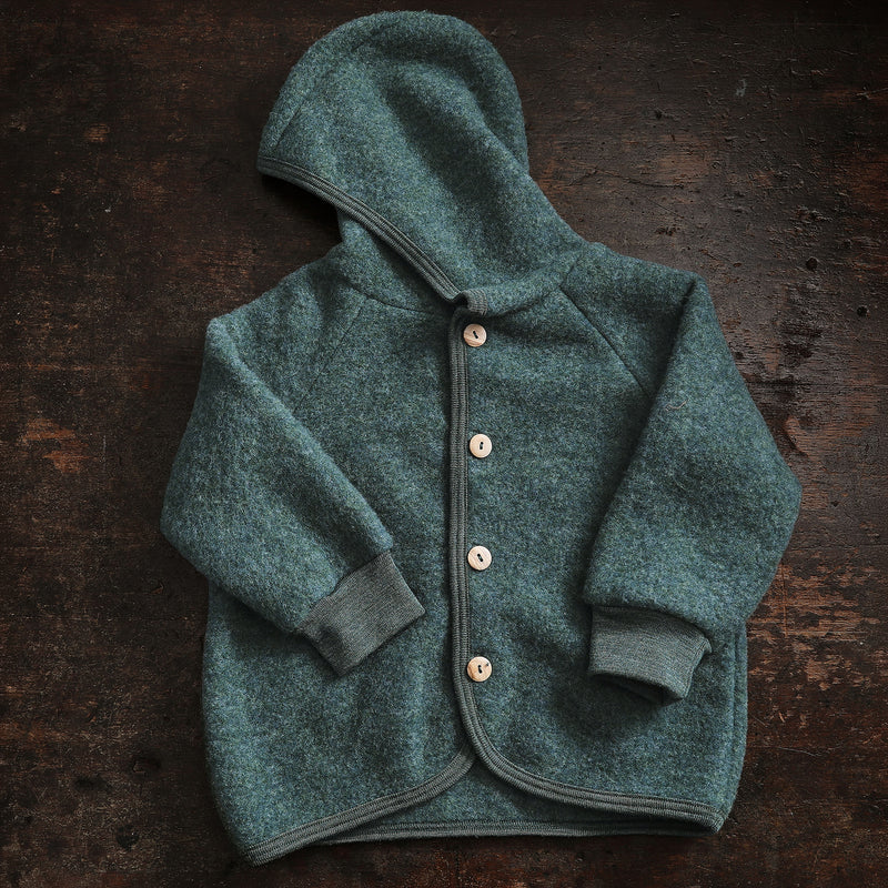 Tinker Baby & Kids Jacket - Merino Wool Fleece - Seafoam