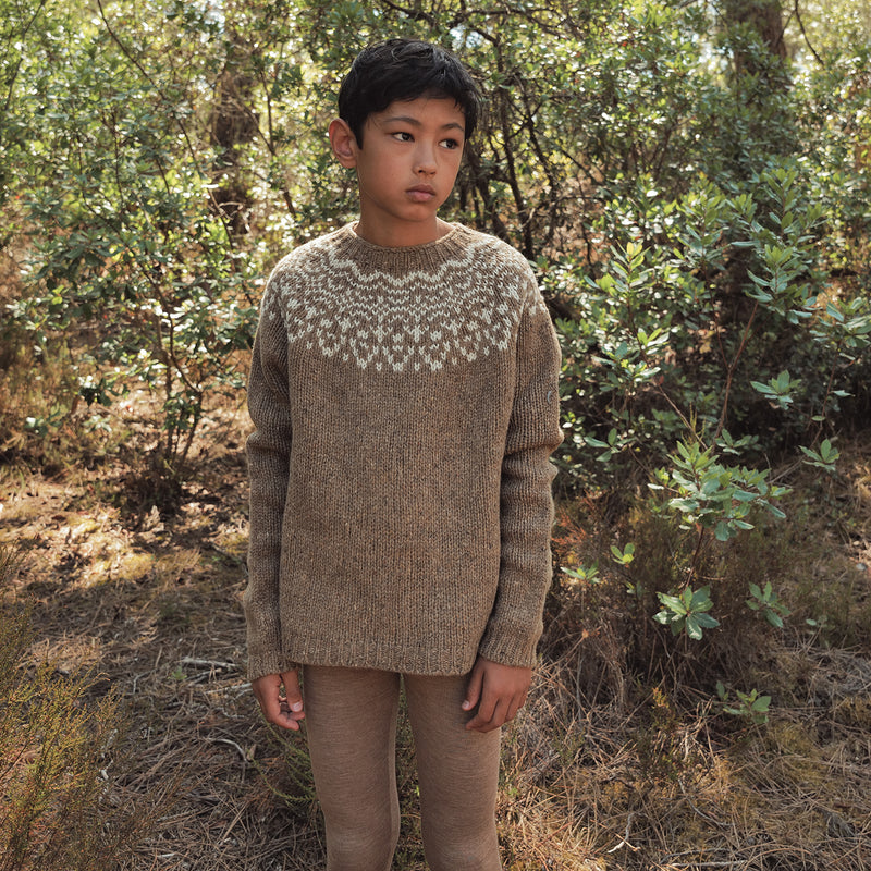Isle Baby & Kids Sweater - Donegal Wool - Husk