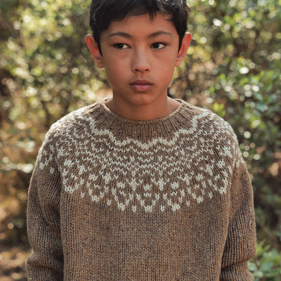Isle Baby & Kids Sweater - Donegal Wool - Husk