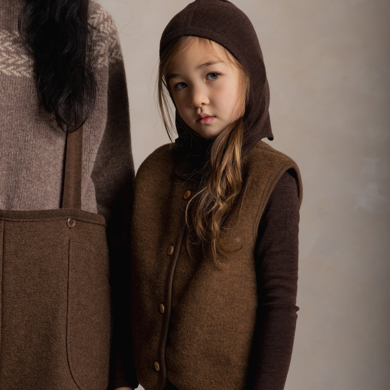 Darter Baby & Kids Balaclava - Merino Wool & Silk - Cacao
