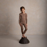 Finch Baby & Kids Leggings - Merino Wool & Silk - Warm Driftwood