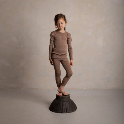 Lark Baby & Kids Top - Merino Wool & Silk - Warm Driftwood