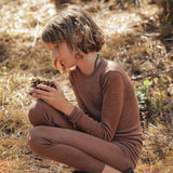 Lark Baby & Kids Top - Merino Wool & Silk - Russet
