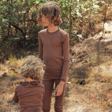 Lark Baby & Kids Top - Merino Wool & Silk - Russet