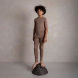 Smew Kids Top - Merino Wool & Silk - Warm Driftwood
