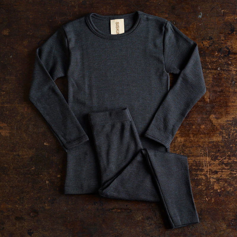 Lark Top & Finch Leggings Kids Set - Merino Wool & Silk - Cosmos