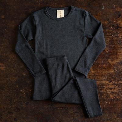 Lark Top & Finch Leggings Kids Set - Merino Wool & Silk - Cosmos