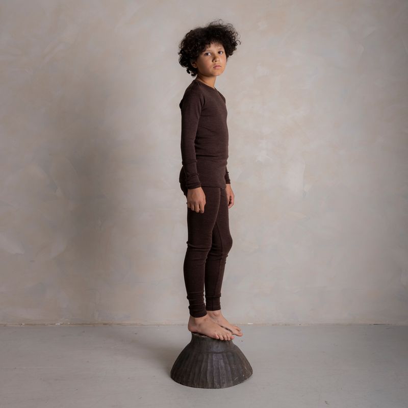 Lark Baby & Kids Top - Merino Wool & Silk - Cacao