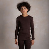 Lark Baby & Kids Top - Merino Wool & Silk - Cacao