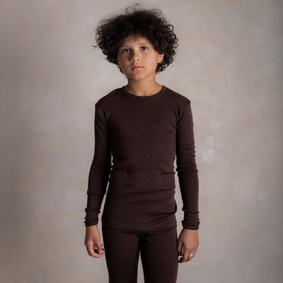 Lark Baby & Kids Top - Merino Wool & Silk - Cacao