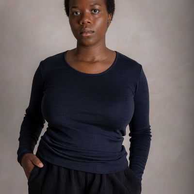 Lark Women's Top - Merino Wool & Silk - Cosmos