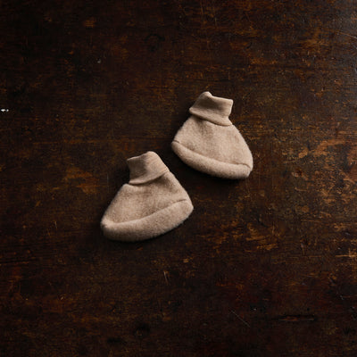 Magpie Baby Booties - Merino Wool Fleece - Sandstorm