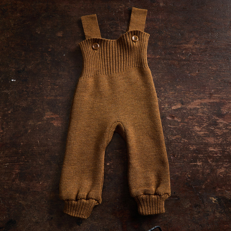 Mist Baby Dungarees - Merino Wool - Copper