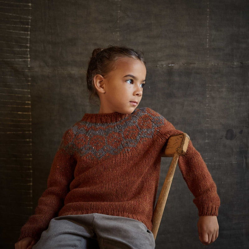 Baby/Children's Donegal Wool Sweater in brown sizes 1-12 years