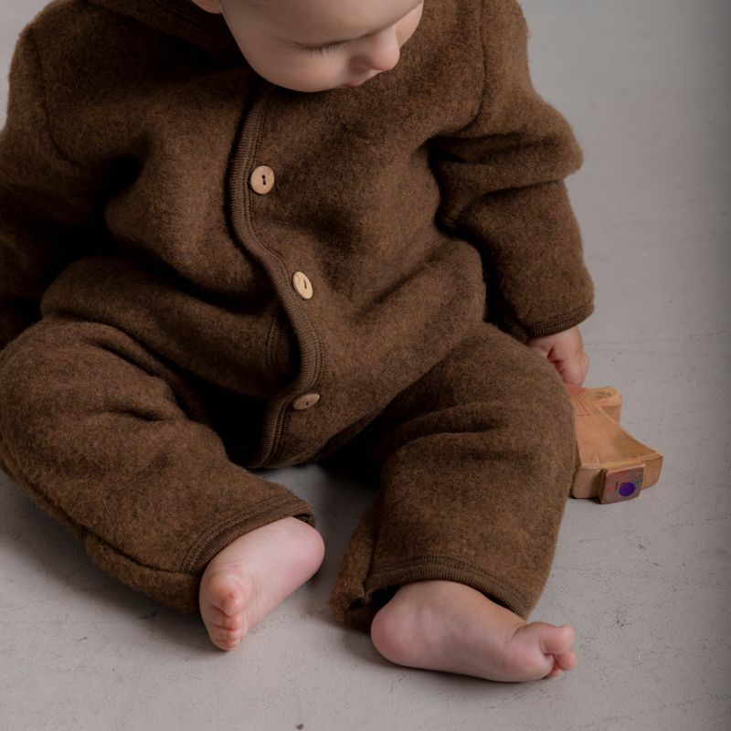 Pipit Baby Suit - Merino Wool Fleece - Sycamore