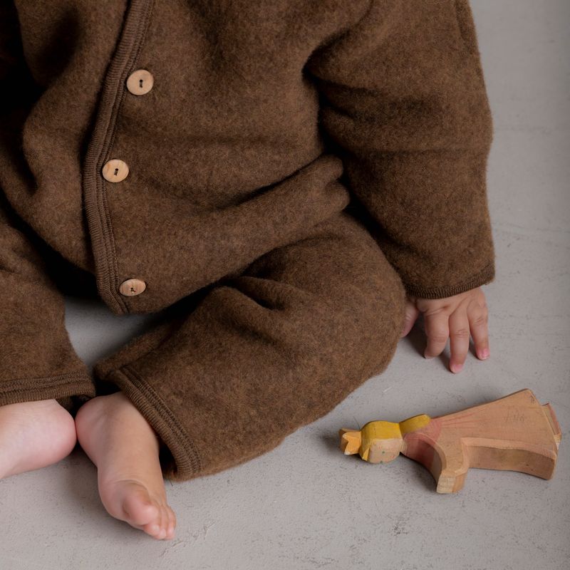 Pipit Baby Suit - Merino Wool Fleece - Sycamore