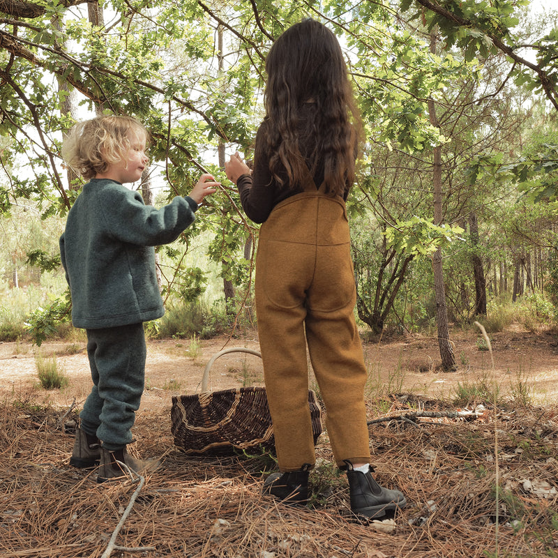 River Baby & Kids Dungarees - Boiled Merino Wool  - Copper