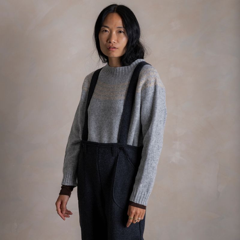 Women's Roam II Trousers/Dungarees - Boiled Merino Wool - Anthracite
