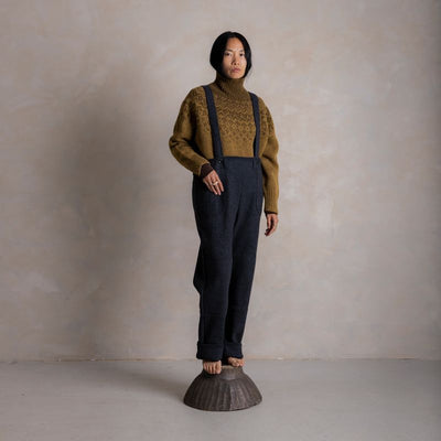 Women's Roam II Trousers/Dungarees - Boiled Merino Wool - Anthracite