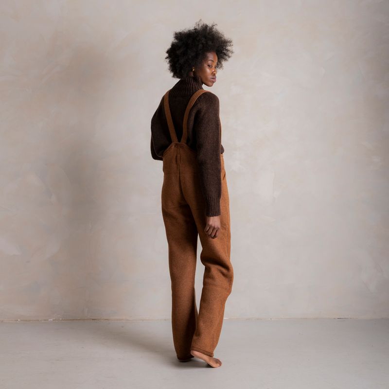 Women's Roam II Trousers/Dungarees - Boiled Merino Wool - Auburn