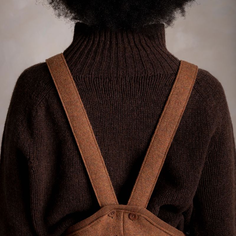 Women's Roam II Trousers/Dungarees - Boiled Merino Wool - Auburn