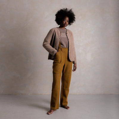 Women's Roam II Trousers/Dungarees -Boiled Merino Wool - Copper
