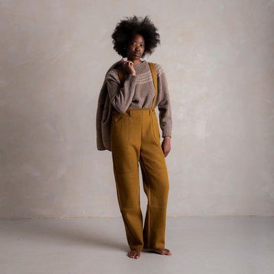 Women's Roam II Trousers/Dungarees -Boiled Merino Wool - Copper