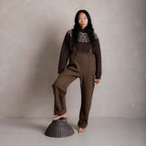 Women's Roam II Trousers/Dungarees - Boiled Merino Wool - Hazelnut