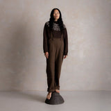 Women's Roam II Trousers/Dungarees - Boiled Merino Wool - Hazelnut
