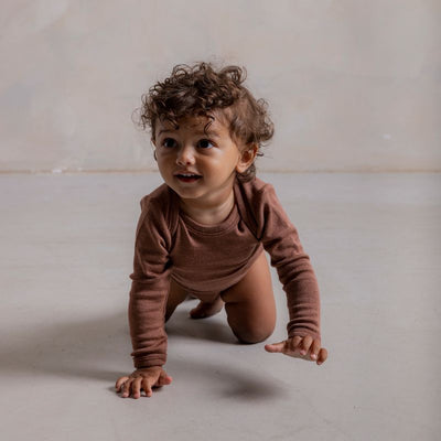 Robin Baby Body - Merino Wool & Silk - Russet