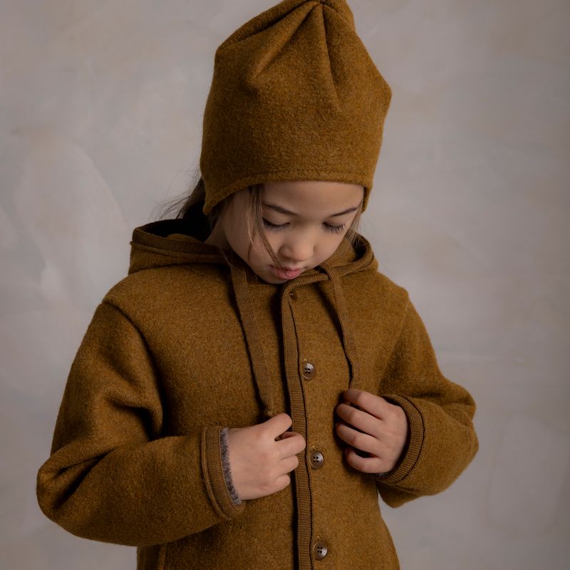 Strath Baby & Kids Hat - Boiled Merino Wool  - Copper