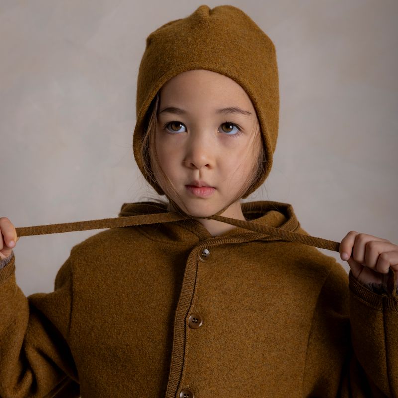 Strath Baby & Kids Hat - Boiled Merino Wool  - Copper