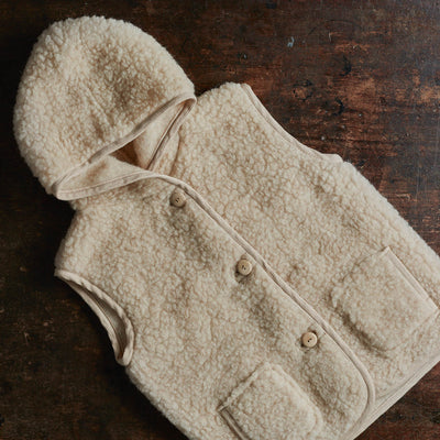 Badger Vest - Wool Teddy Fleece - Oatmeal