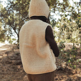Elk Women's Vest - Wool Teddy Fleece - Oatmeal