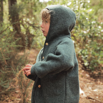 Tinker Baby & Kids Jacket - Merino Wool Fleece - Seafoam