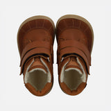 Toddler Leather Wool Lined Waterproof Velcro Boots - Cognac