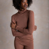Auk Women's Top - Merino Wool & Silk - Russet