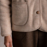 Harrier Women's Jacket - Merino Wool Fleece - Sandstorm