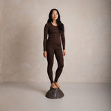 Finch Women's Leggings - Merino Wool & Silk - Cacao