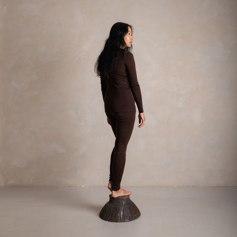 Lark Women's Top - Merino Wool & Silk - Cacao