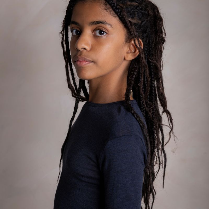 Lark Baby & Kids Top - Merino Wool & Silk - Cosmos