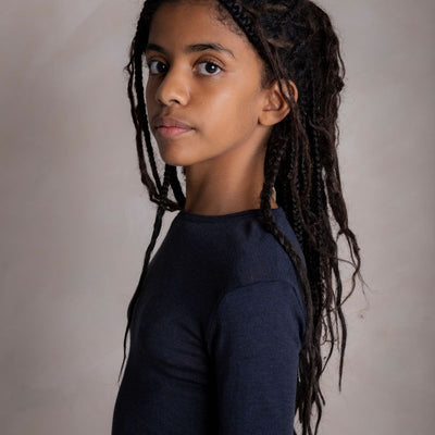 Lark Baby & Kids Top - Merino Wool & Silk - Cosmos