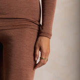 Lark Women's Top - Merino Wool & Silk - Russet