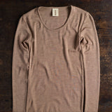 Lark Women's Top - Merino Wool & Silk - Warm Driftwood