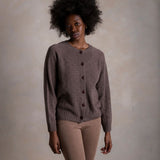 Cloud Women’s Pointelle Cardigan - Superfine Lambswool - Timber