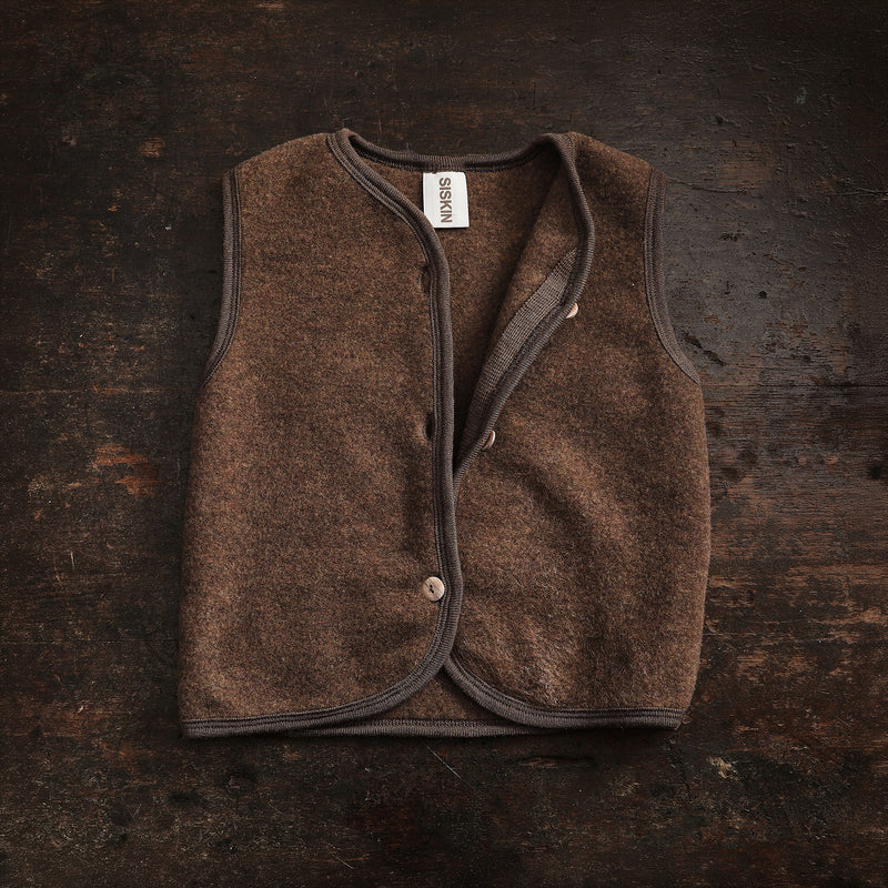 Eider Baby & Kids Vest - Merino Wool Fleece - Sycamore