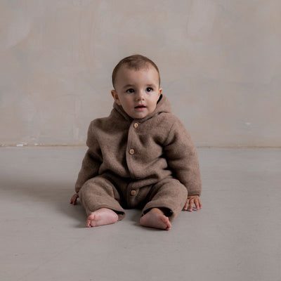 Pipit Baby Suit - Merino Wool Fleece - Driftwood