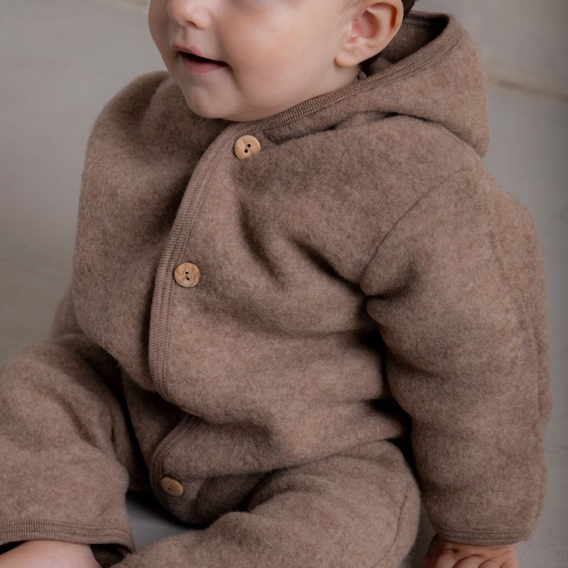 Pipit Baby Suit - Merino Wool Fleece - Driftwood